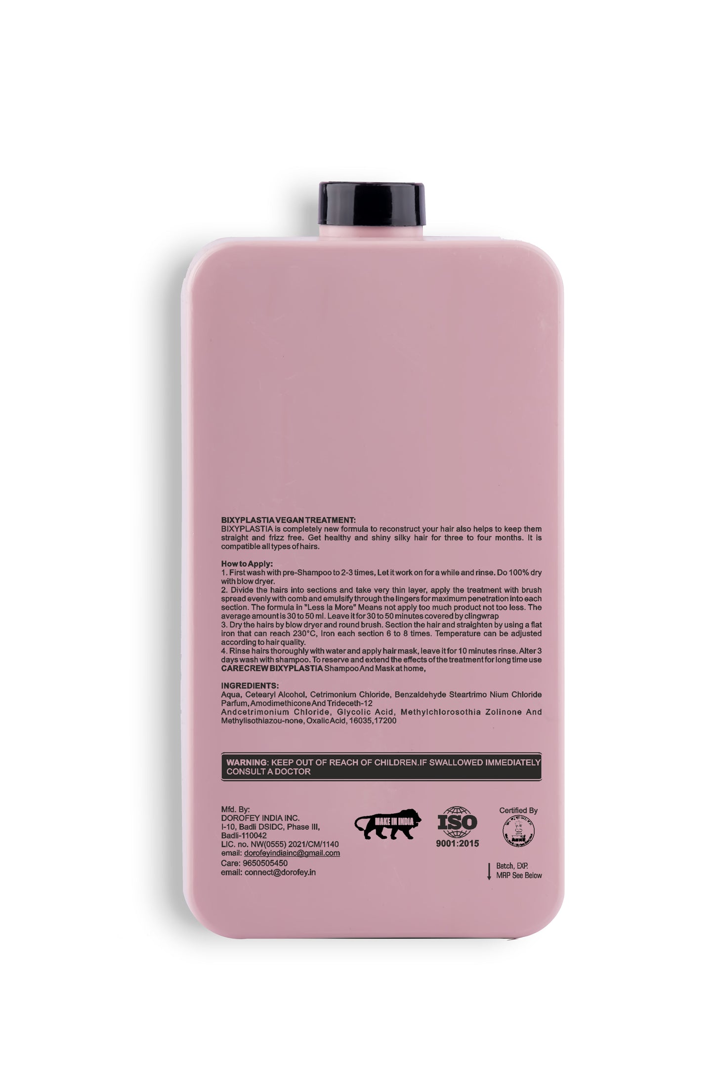 BIXYPLASTIA HAIR SMOOTHING TREATMENT (ADVANCED KERATIN AND NANOPLASTIA TREATMENT)