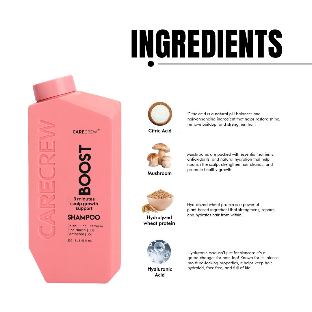 CareCrew Boost 3 minutes scalp growth support shampoo