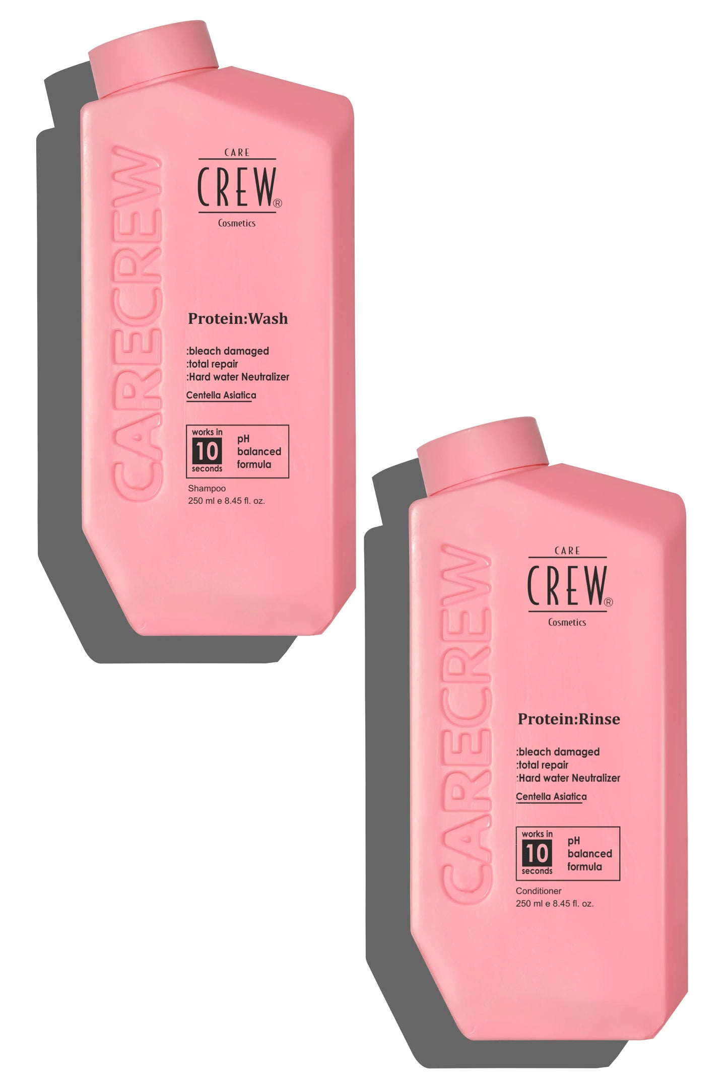 CareCrew Pure Protein Rinse And Wash Smoothening Shampoo & Conditioner