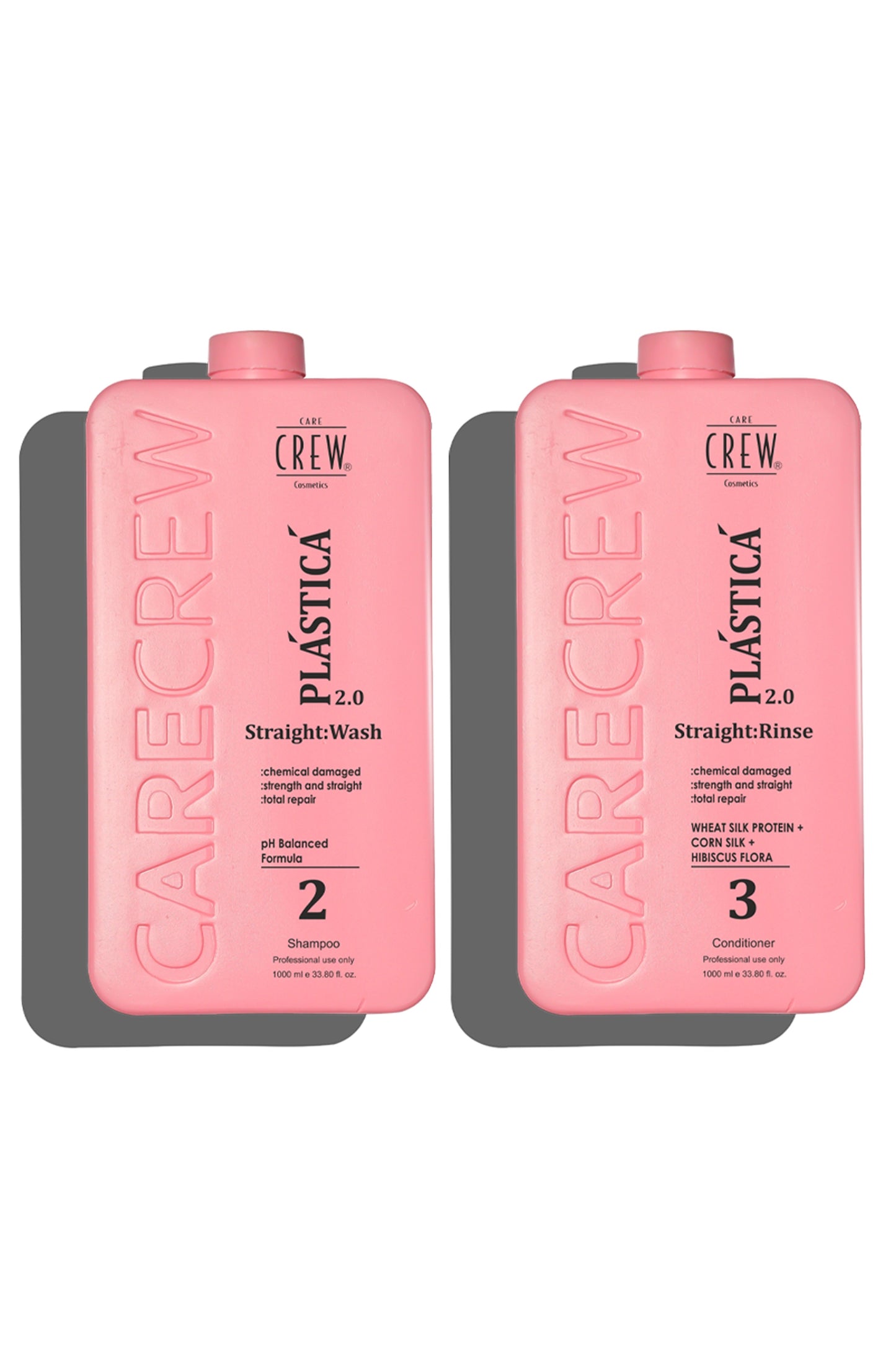 CareCrew PLASTICA Straight : Wash & Straight : Rinse Combo (1000ml)