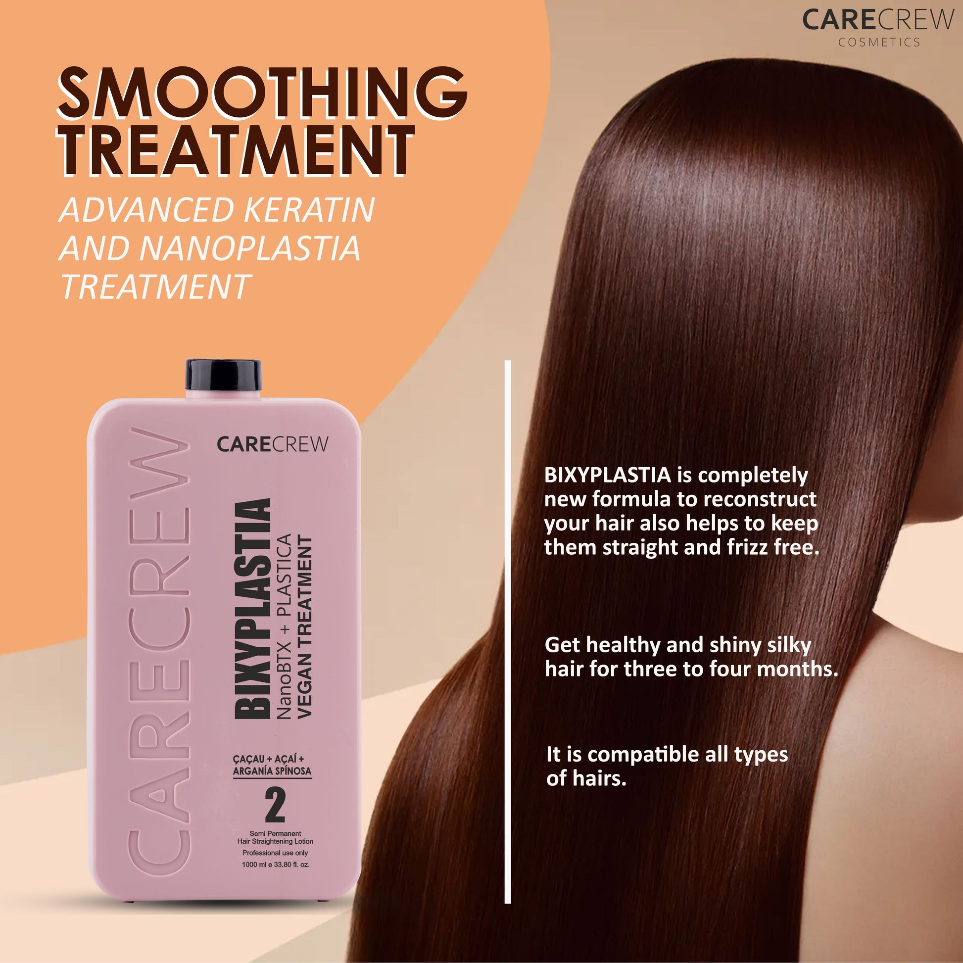 BIXYPLASTIA HAIR SMOOTHING TREATMENT (ADVANCED KERATIN AND NANOPLASTIA TREATMENT) 